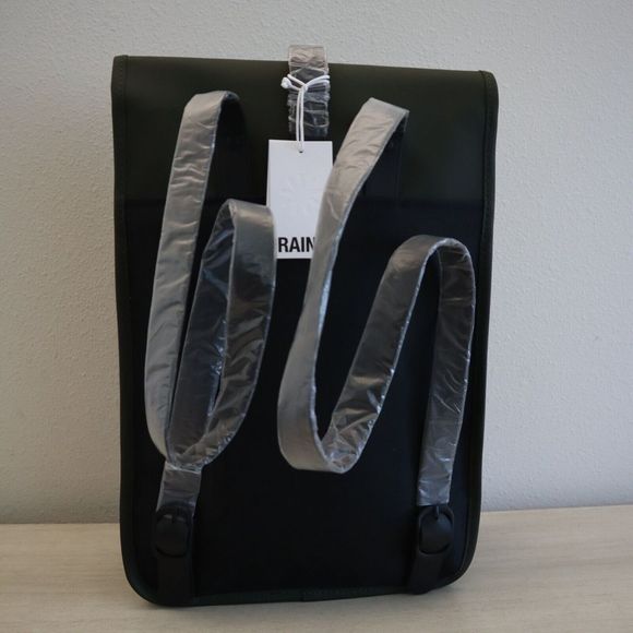 RAINS 12800 Unisex One Size Green Mini Waterproof Backpack - Picture 2 of 13
